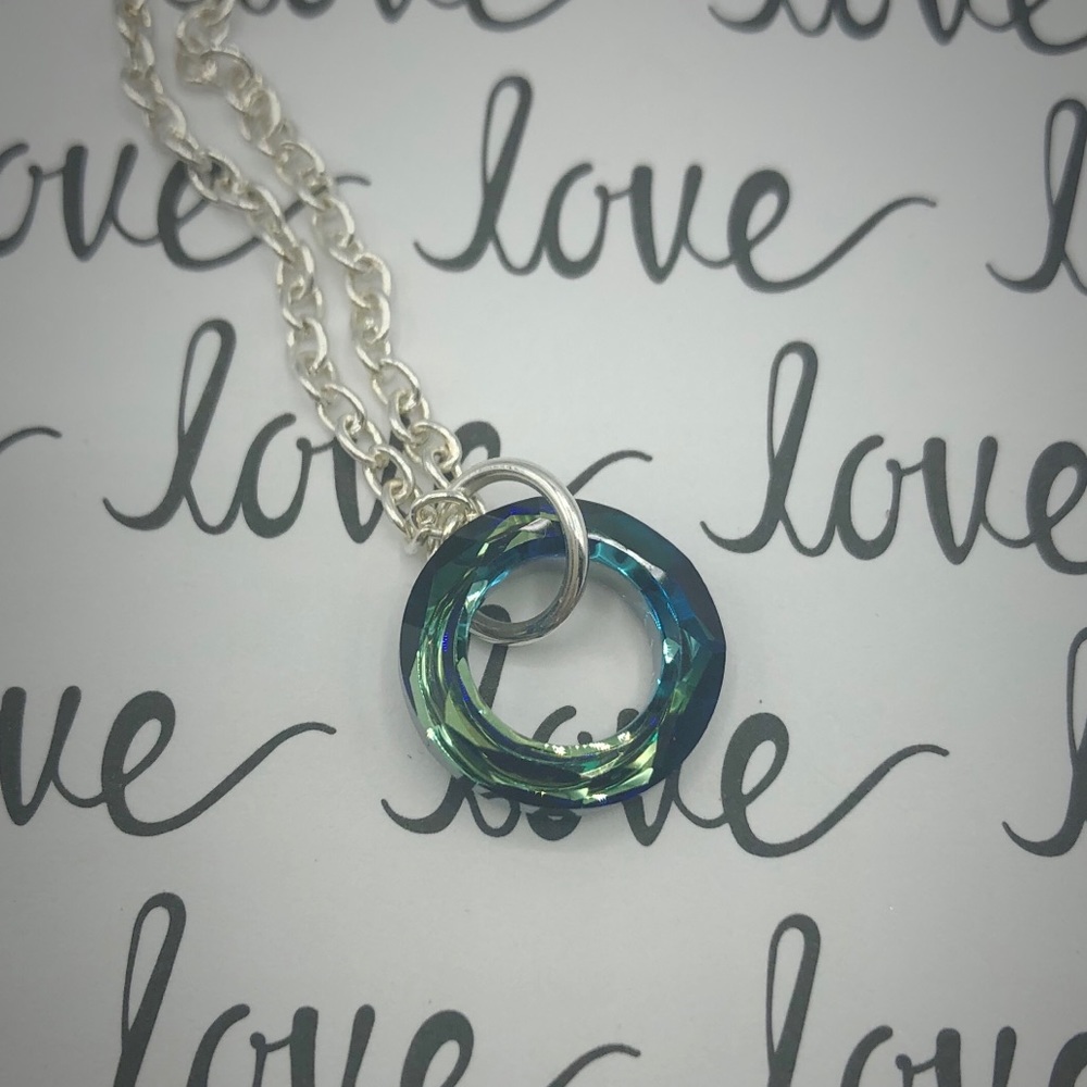 Bermuda Blue Crystal Cosmic Necklace